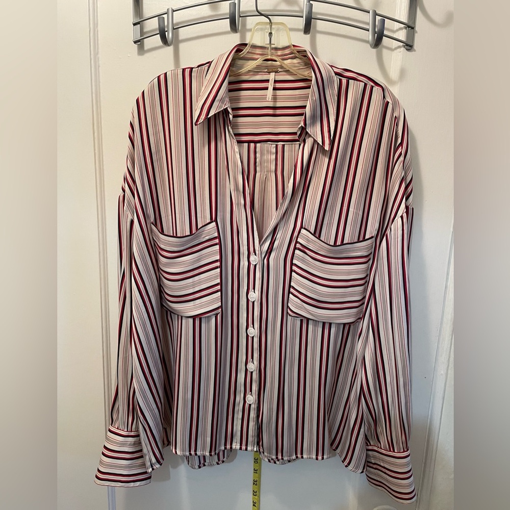 Free People oversized crop blouse